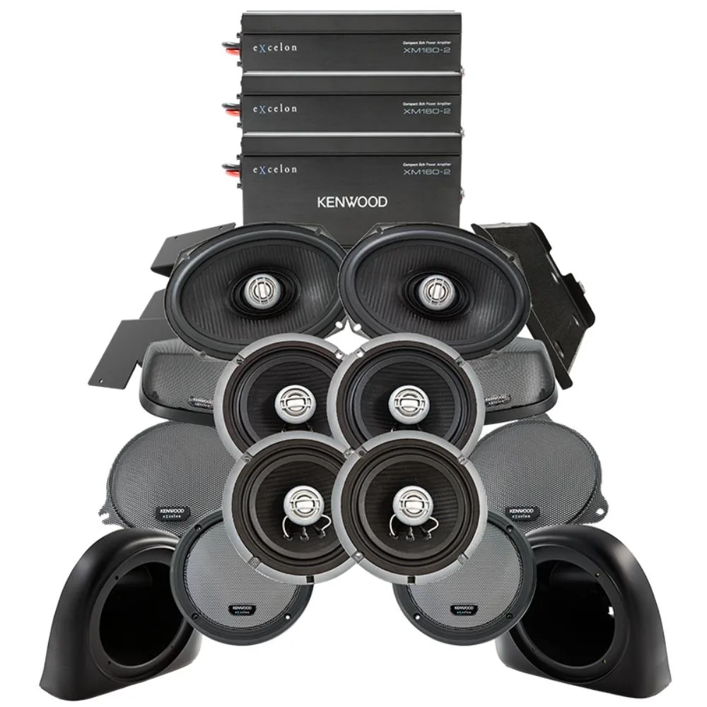 KENWOOD KENWOOD P-HD5SGAC1 Air Cooled 3-Amplifier/3-Speaker Package for Harley Davidson Street Glide — product photo