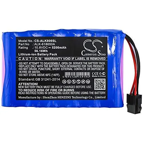 Cameron Sino Battery for Eloik ALK-80, ALK-88, ALK-88A, HH-88 PN ALK-618650A 5200mAh — product photo