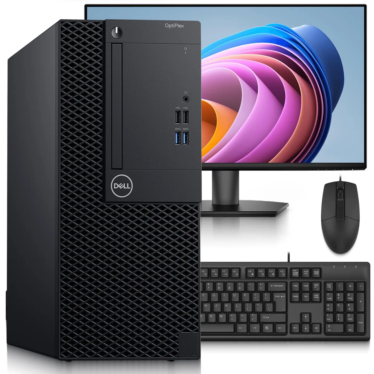 DELL DELL OptiPlex 3070 Mini Tower i5-9500 8GB 256GB 24in Win11 Pro — product photo