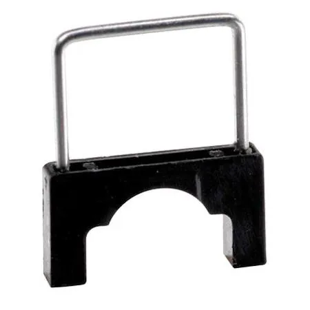 Box of black plastic and steel cable staples for 1/2 inch cables