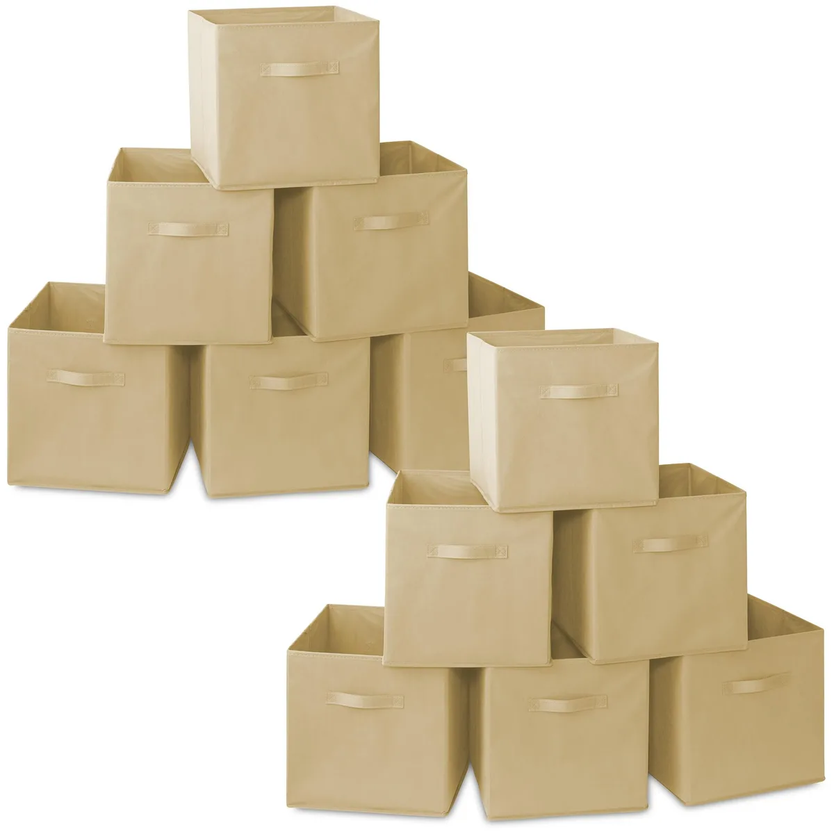 Casafield Casafield 12 Collapsible Fabric Cube Storage Bins Sand 13 — product photo
