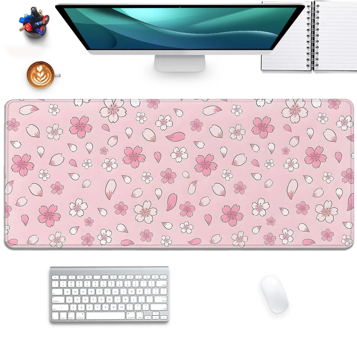  Keychron XCDZLNDL-909 Mousepad Japanese Cherry Blossoms 27.5 x 11.8 in — product photo