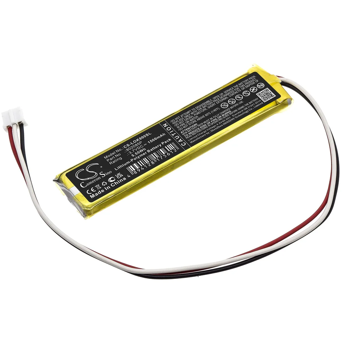 Cameron &amp; Co Cameron &amp; Co DS-CS-LOK800SL 1500mAh 3.7V Li-Polymer battery — product photo