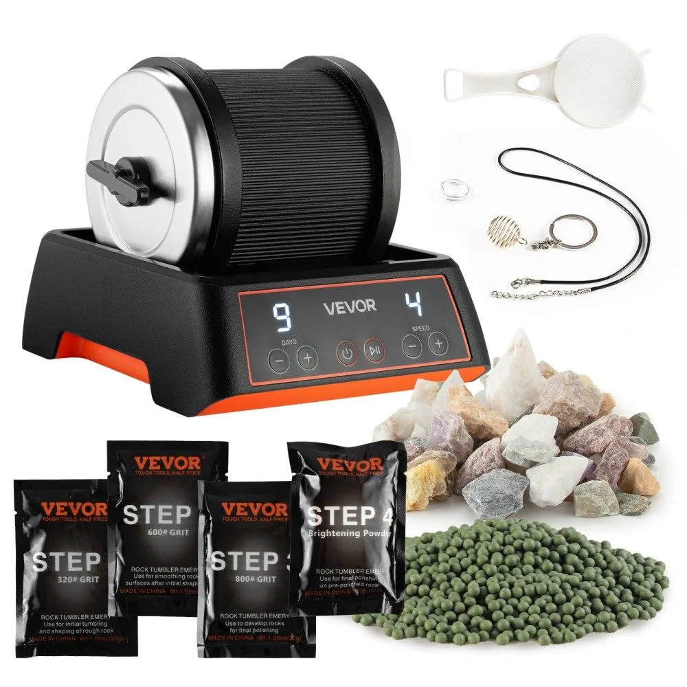 VEVOR VEVOR KD-C1011 Rock Tumbler Kit 2 lbs 4 Speed 9-Day Timer — product photo