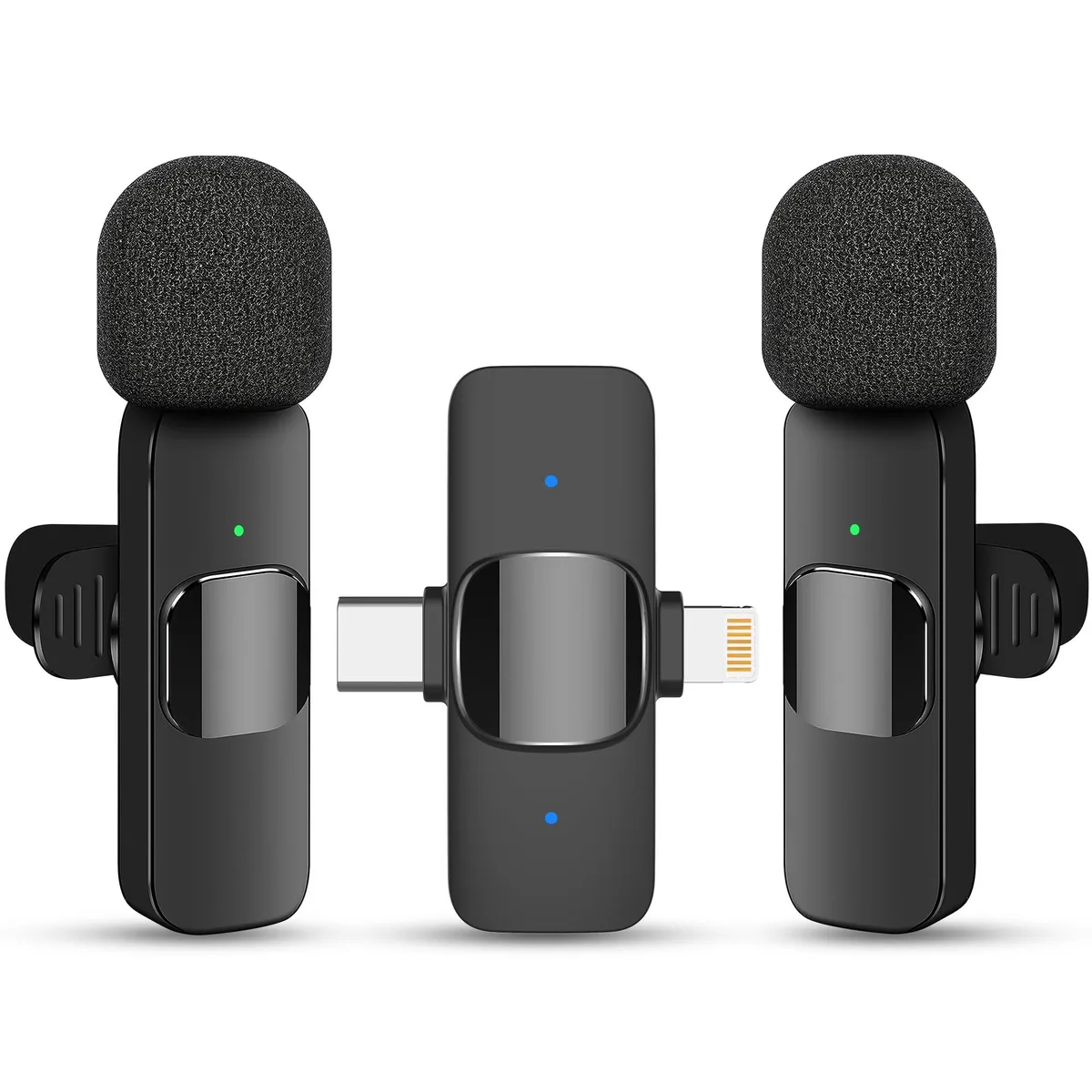  KASHEVI WM155 2-in-1 Wireless Lavalier Microphone 65FT 80dB — product photo