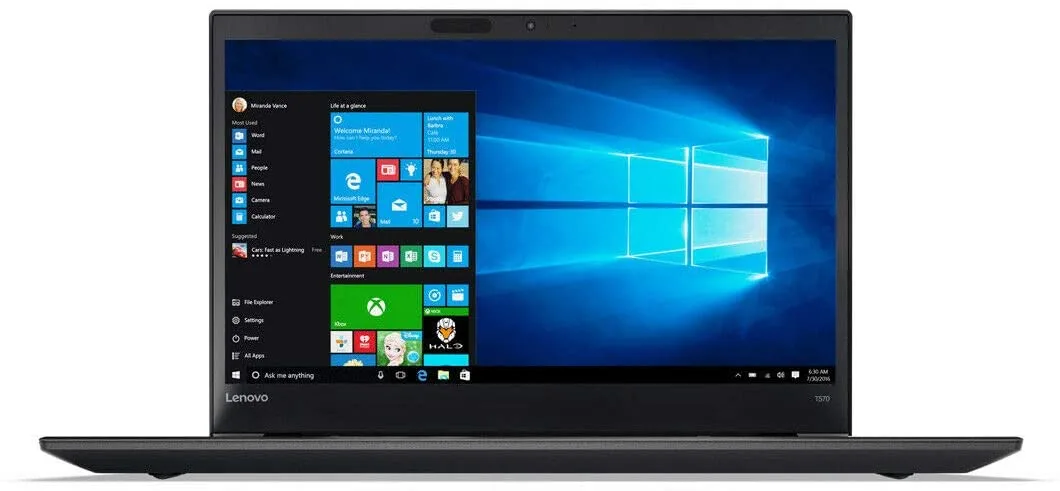 Lenovo Canada Lenovo Canada ThinkPad T570 2-in-1 laptop 15.0" i5-6300U 3.0GHz 8GB DDR4 256GB — product photo