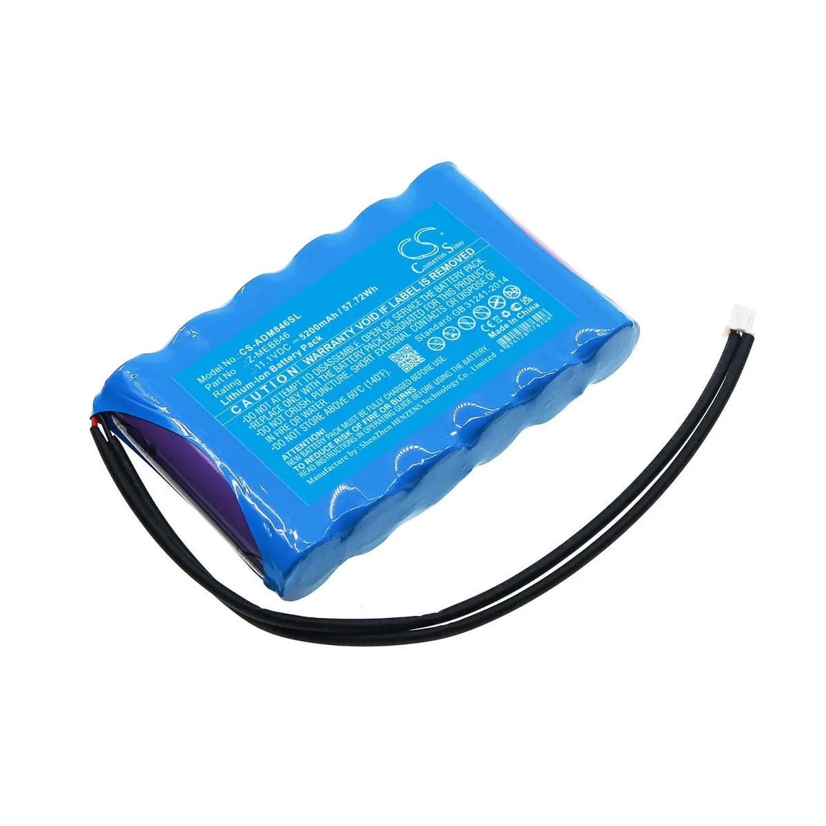  Cameron Sino Battery for American DJ Mega Go Flood Par Ho Z-MEB846 5200mAh 11.1V — product photo