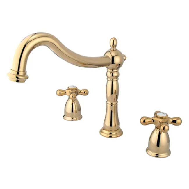 KINGSTON BRASS KINGSTON BRASS Two Handle Roman Tub Filler Polished Brass home accent — product photo