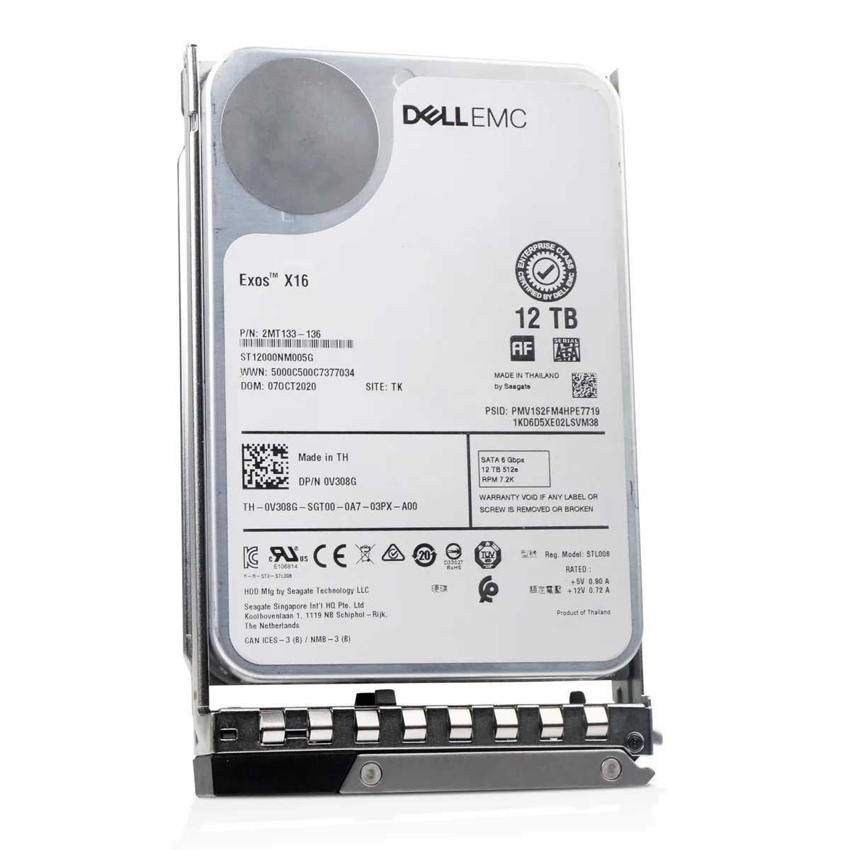 DELL DELL 0V308G 12TB 7200RPM SATA 3.5" internal hard drive — product photo