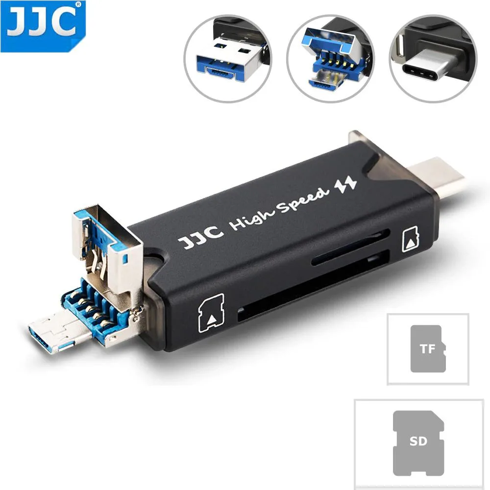 Hetai Tech Hetai Tech USB 3.0 8-in-1 Card Reader Type-C Micro USB 2.0 — product photo
