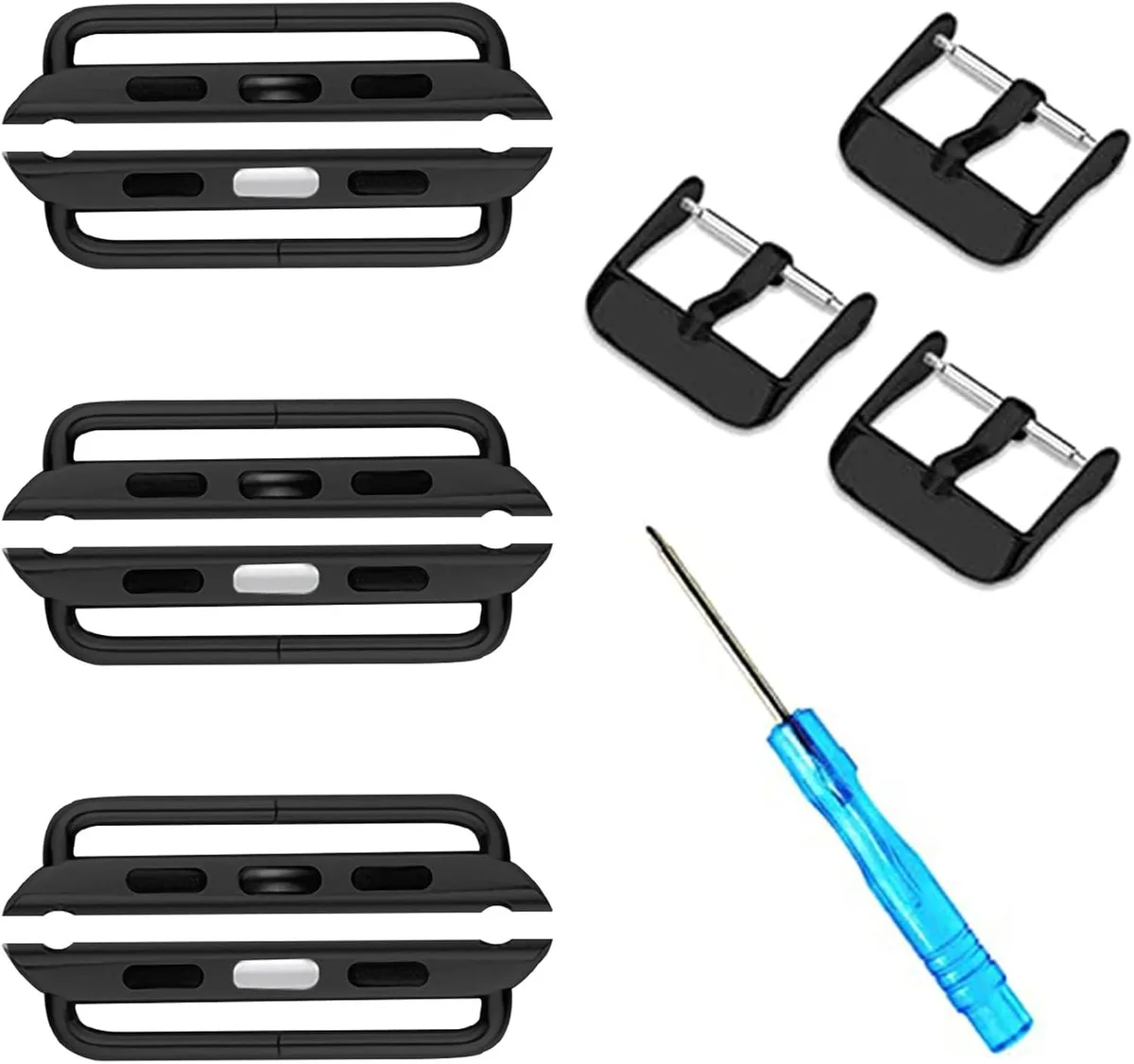 ETEIZU ETEIZU Watch Band Connector Kit Black 3 Pack 38mm 40mm 41mm — product photo
