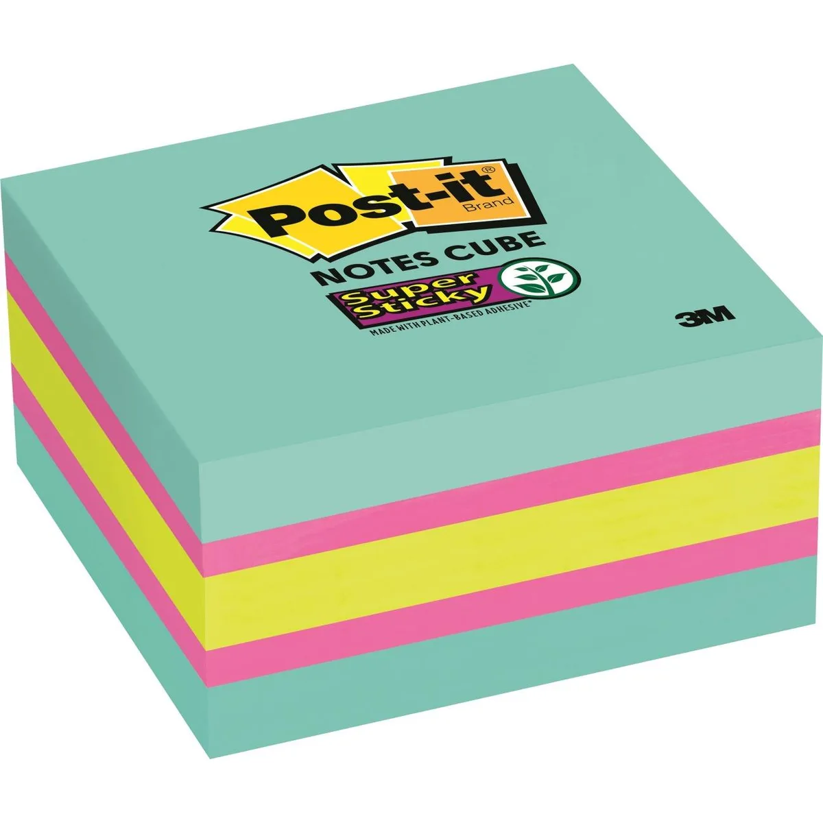 3M 3M 2027SSAFG Post-it Super Sticky Note Cube 360 Aqua Wave — product photo