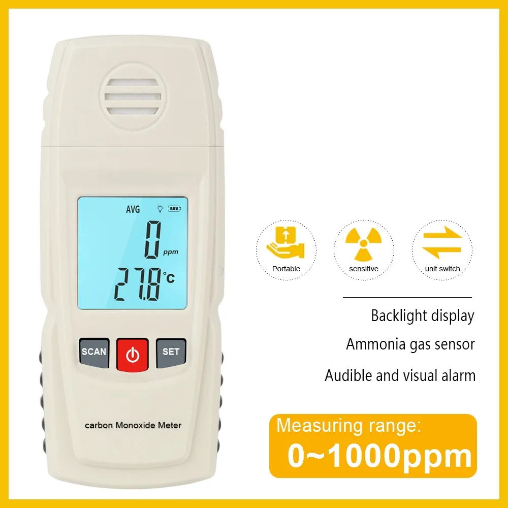 TeKit TeKit GM8805 Carbon Monoxide Meter 0-1000ppm — product photo