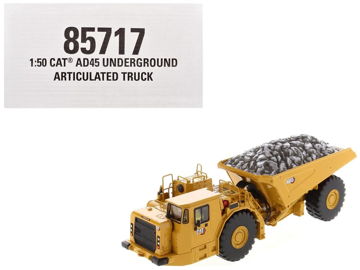 DieCast Masters DieCast Masters CAT AD45 Underground Articulated Truck Yellow "High Line" 1/50 hobby collectible — product photo