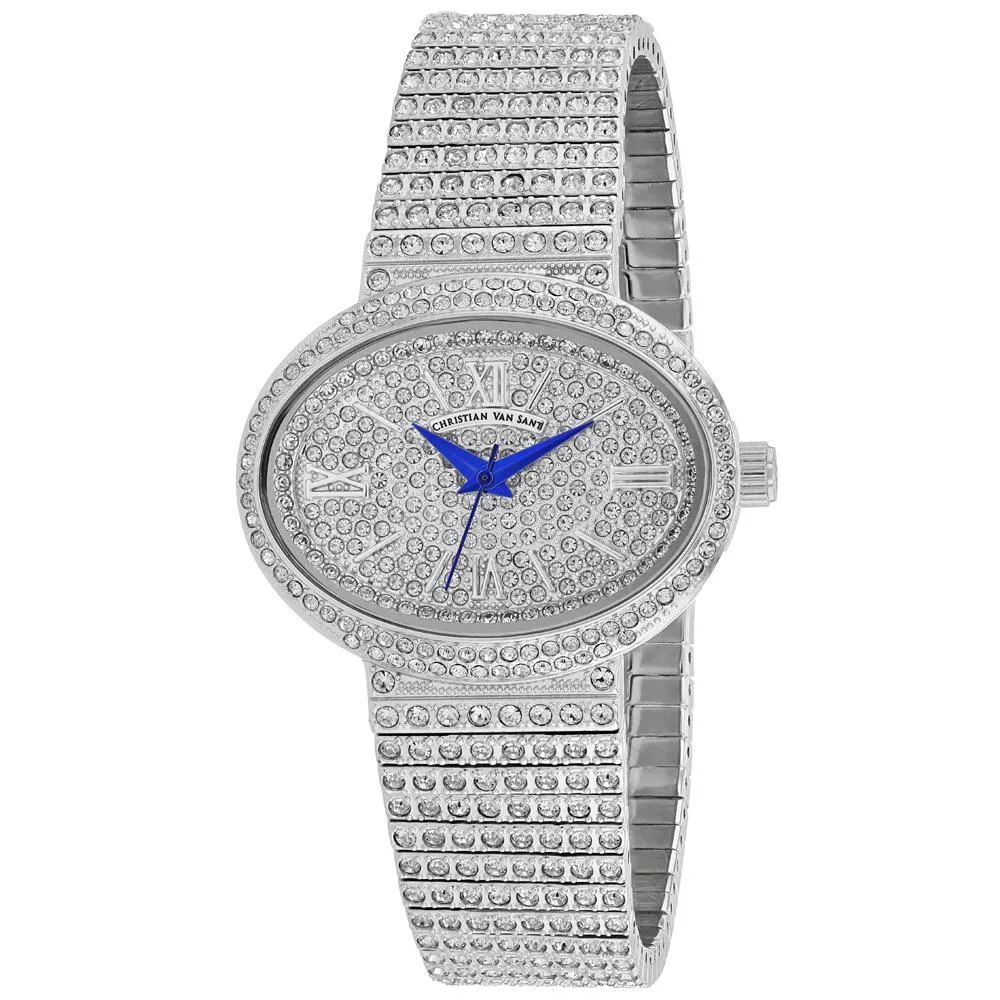 Christian Van Sant Christian Van Sant Women's Sparkler CV0250 30mm Silver Watch — product photo