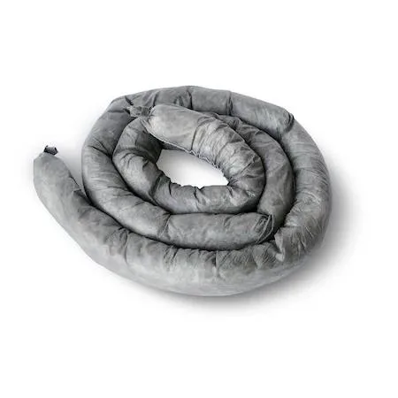 Twenty grey polypropylene socks filled with natural fibres, each three inches by eight feet