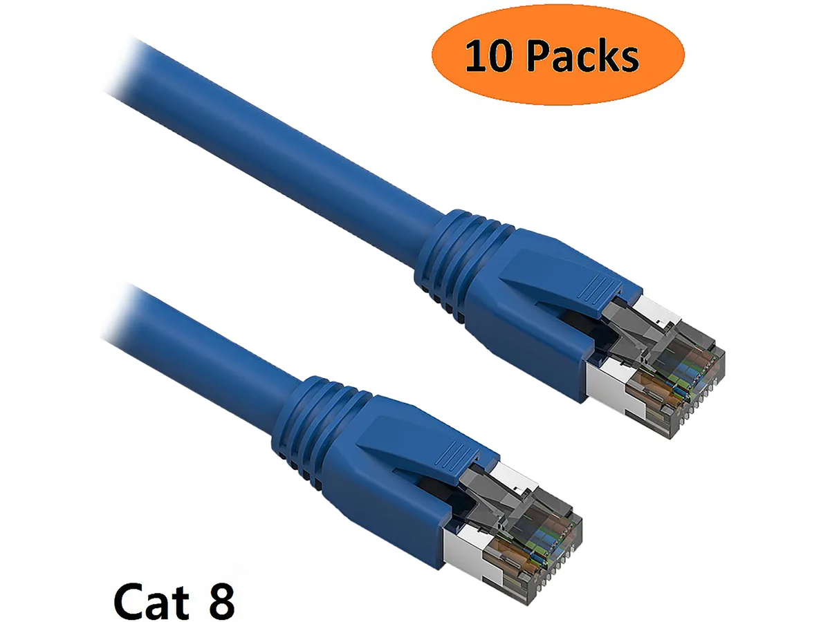 Nippon Labs Nippon Labs 60CAT8-5-24BU-10P network ethernet cable 10 pack — product photo
