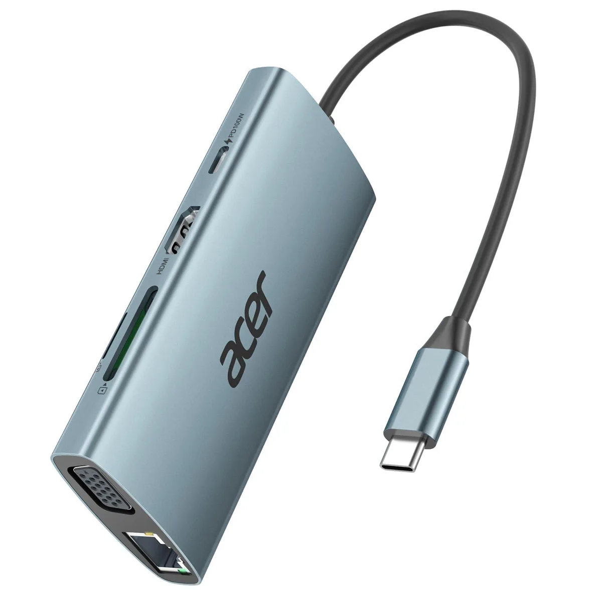  Acer ODK390 9-in-1 USB-C Docking Station Grey — product photo