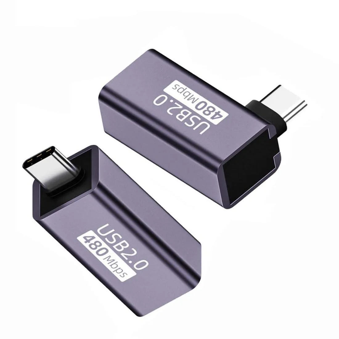 Vszerda Vszerda USB-C male to USB 2.0 Type B female 90° adapter 2-pack — product photo