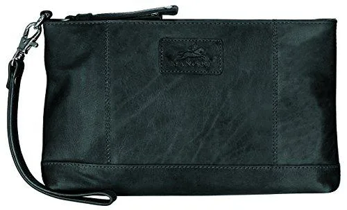Mancini Leather Goods Mancini Leather Goods Casablanca Collection RFID Wristlet Black — product photo