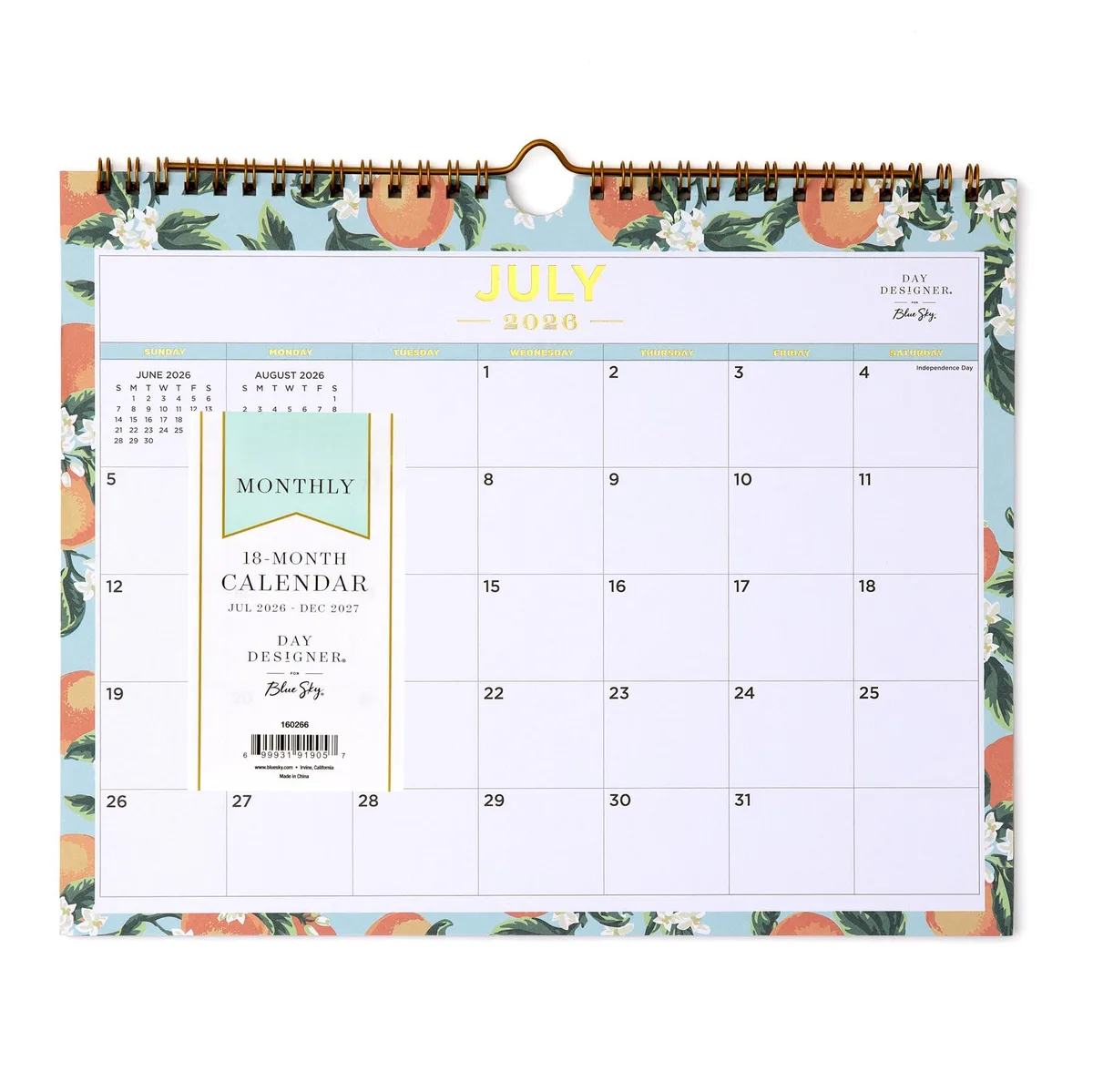  18 Month Academic Wall Calendar 11 x 8.75 — product photo