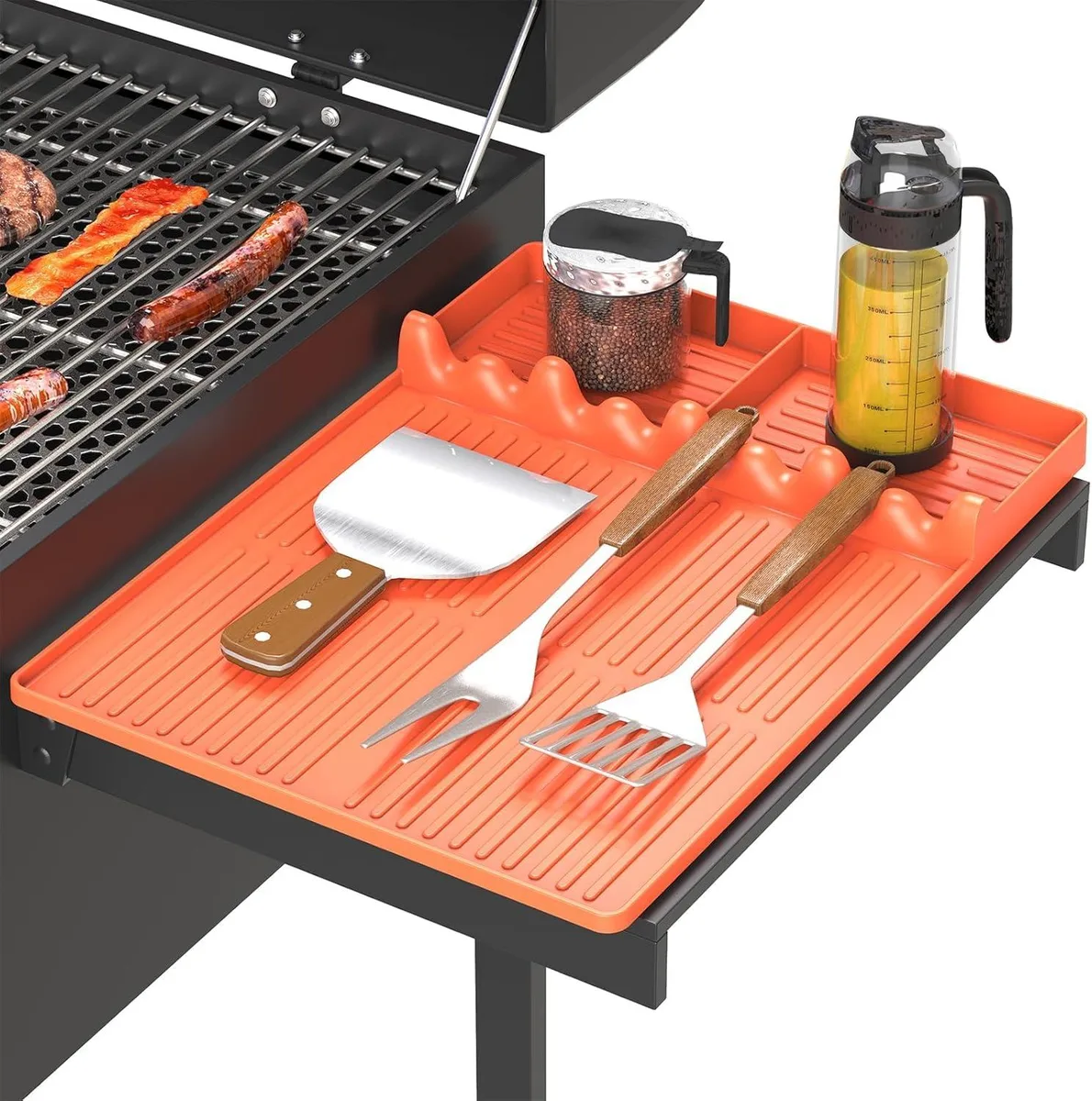  Healthy Living BBQ-MAT Silicone Griddle Tool Mat Orange 16x11.5 in — product photo