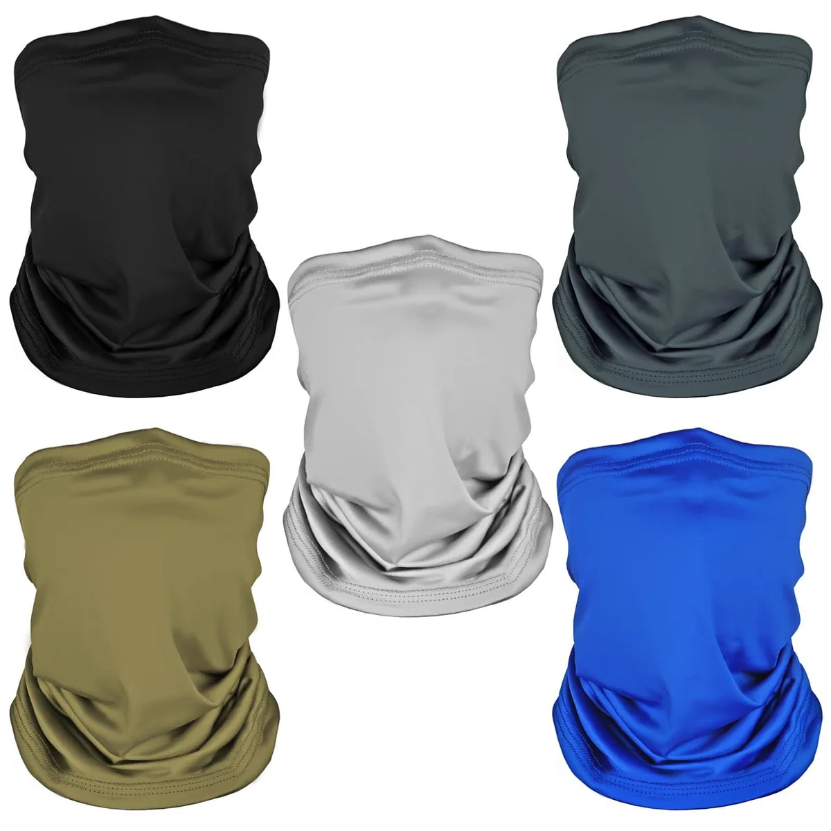 MOWPOG Neck Gaiter 5 Pack 16 x 9.5 in Polyester — product photo