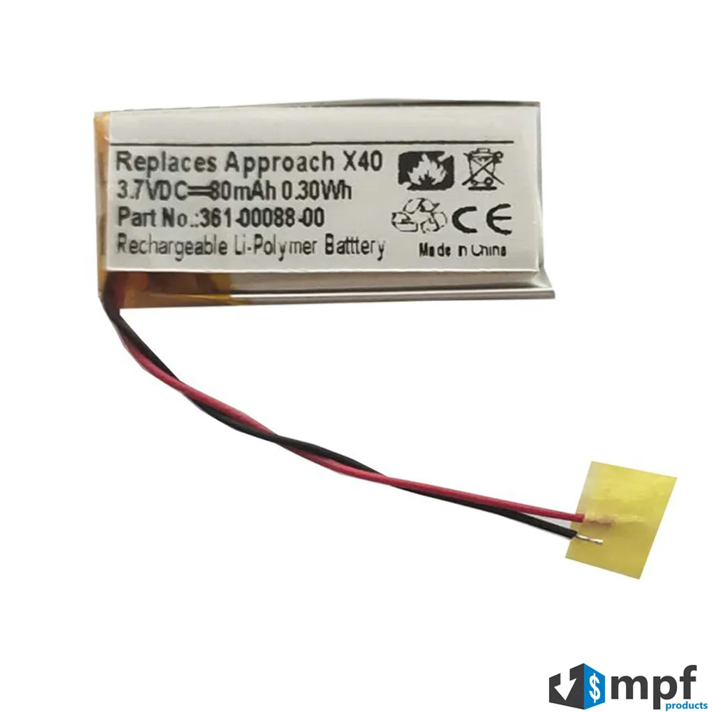 MPF Products MPF Products 80mAh 3.7V Battery 361-00088-00 for Garmin Approach X40 Vivosmart HR HR+ — product photo
