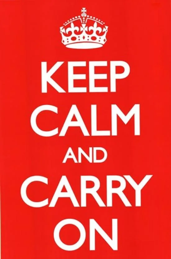 Red Keep Calm poster print 22 by 34 inches on heavy paper