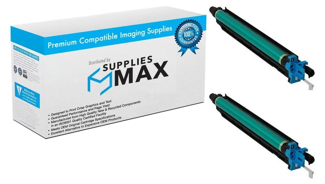 SuppliesMax SuppliesMax KNMA2XN0RD_2PK Black Drum Unit 2-Pack 120000 Pages — product photo