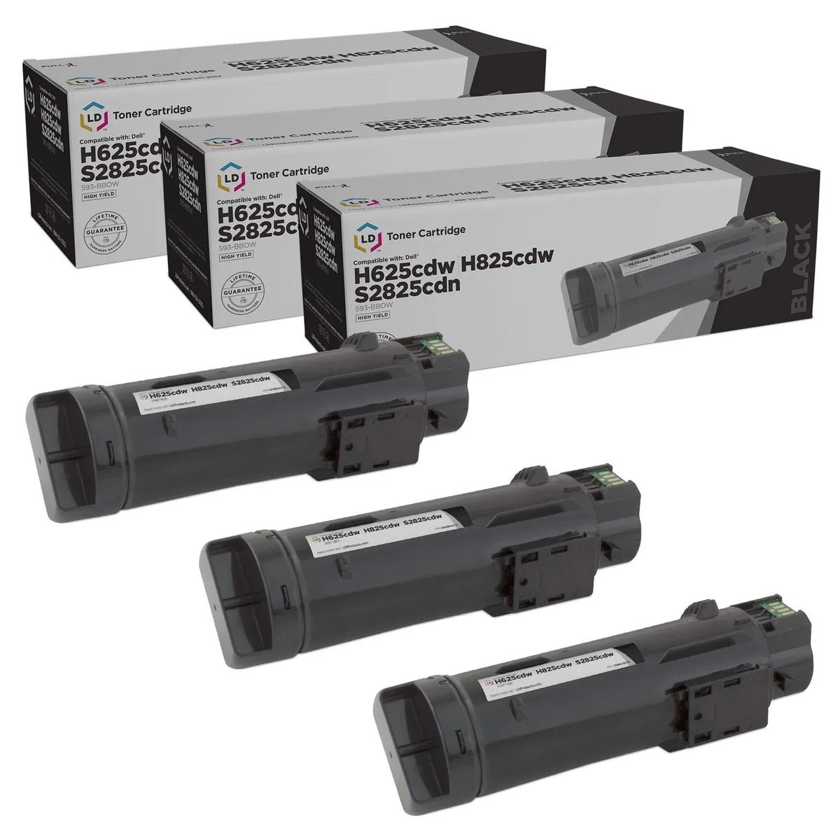 LD Products LD Products Toner Cartridge 593-BBOW Black 3-Pack 3000 pages — product photo