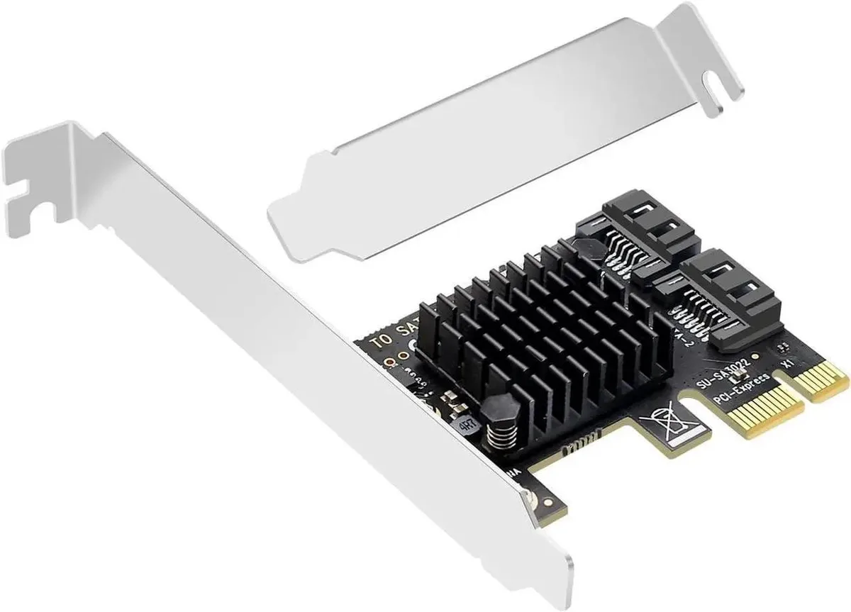 SMUGDESK SMUGDESK PCIe x1 to SATA Expansion Card 2Port SATA 3.0 Hard Drive Adapter — product photo