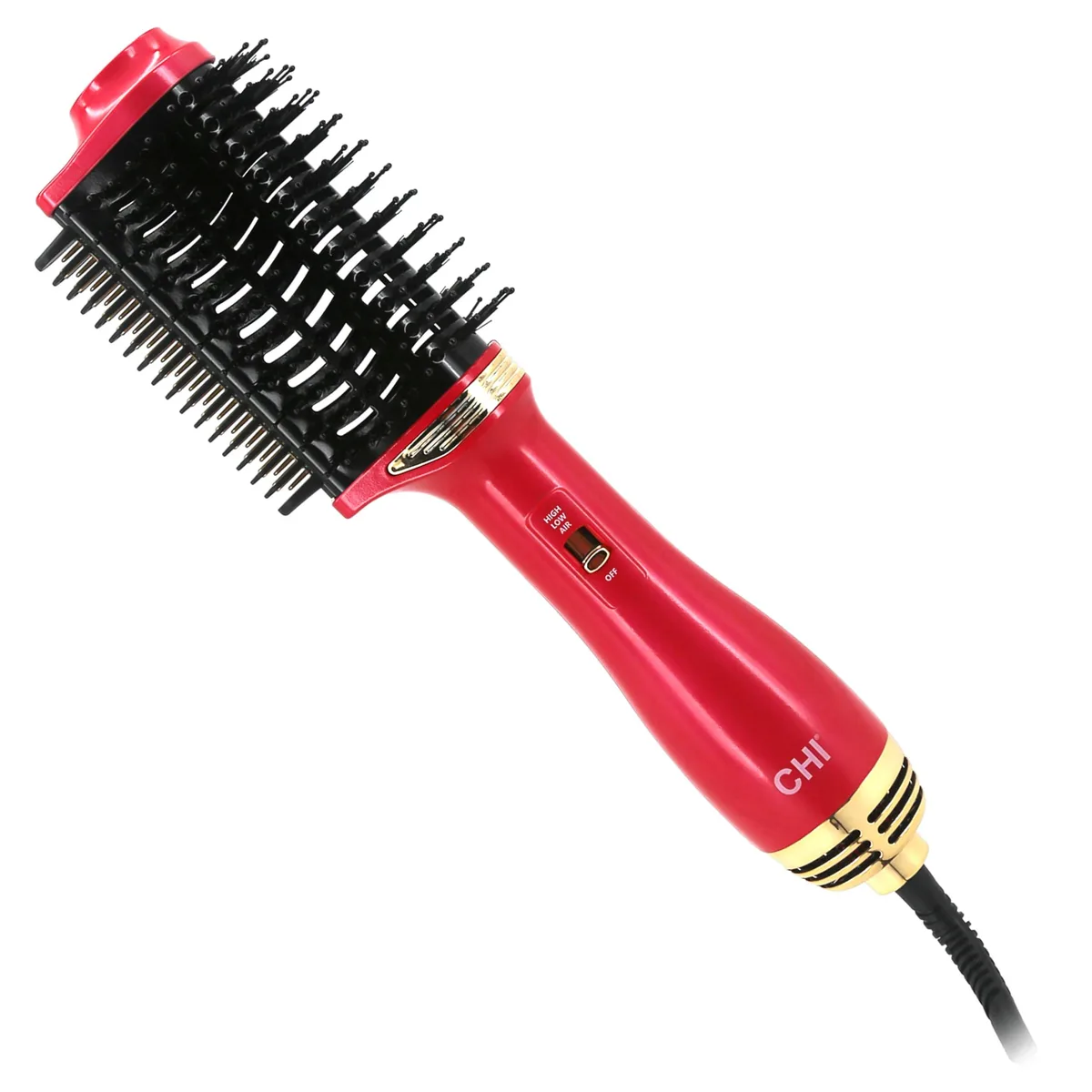 Pink CHI CA1248A 2-in-1 blowout brush and heated comb styling tool