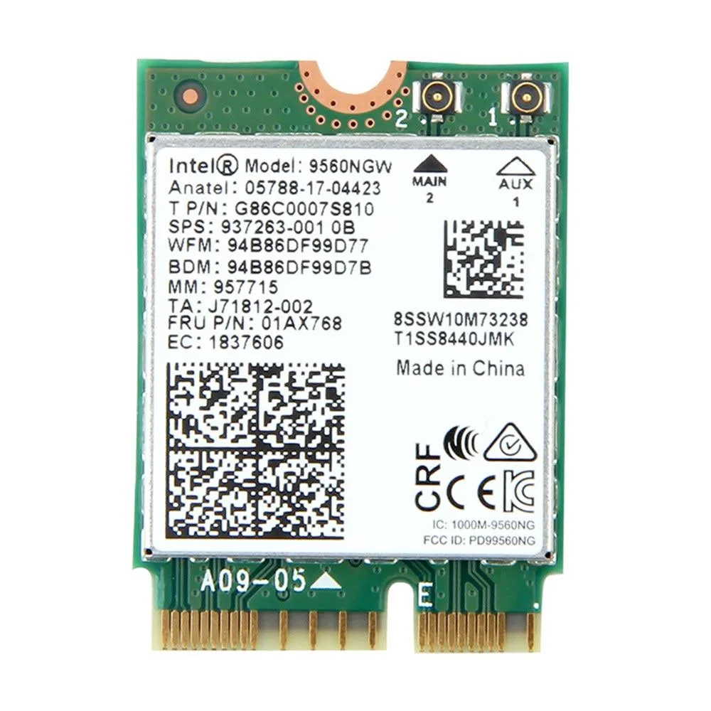 YINGHUA YINGHUA Intel 9560NGW Wi-Fi Adapter Bluetooth 5.0 1730Mbps 160MHz 19.5cm Antenna — product photo