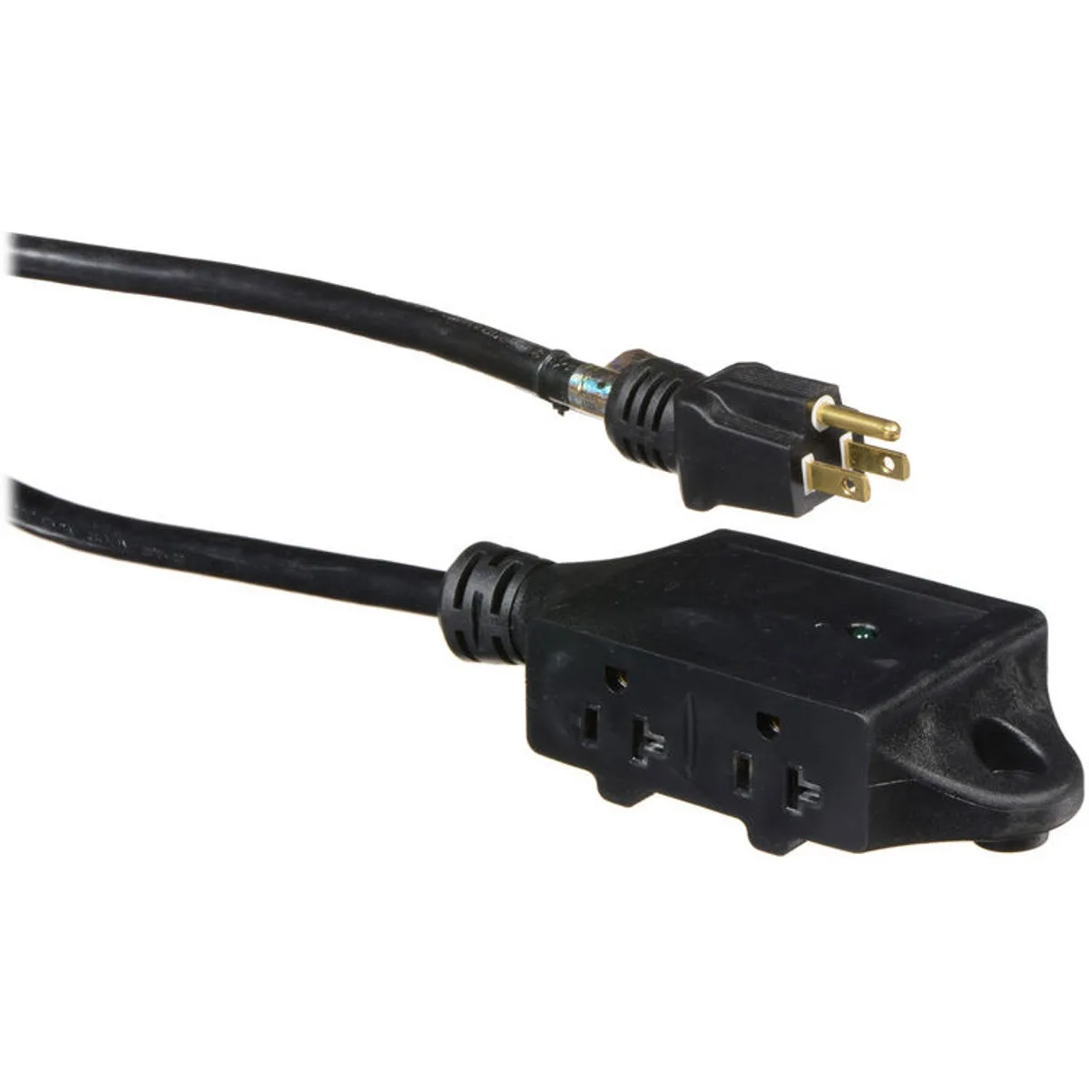 Milspec Industries, Inc. Milspec Industries, Inc 6 ft 12/3 SJTW Quad-Box Extension Cord, 4 T-Slot 20A Receptacles, Black — product photo