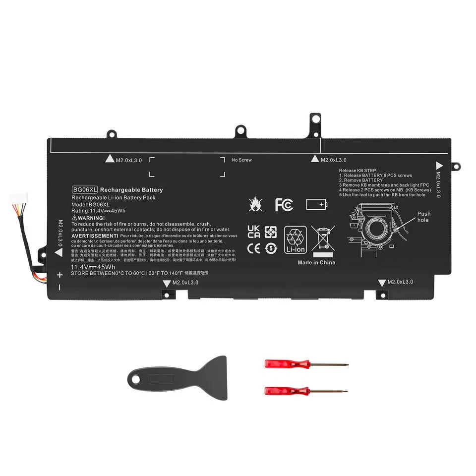 HP HP 11.4V 45Wh 6-Cell Battery BG06XL BG06045XL HSTNN-IB6Z EliteBook 1040 G3 — product photo