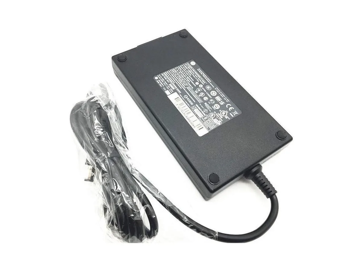 Black rectangular AC adapter with US plug and slim barrel connector
