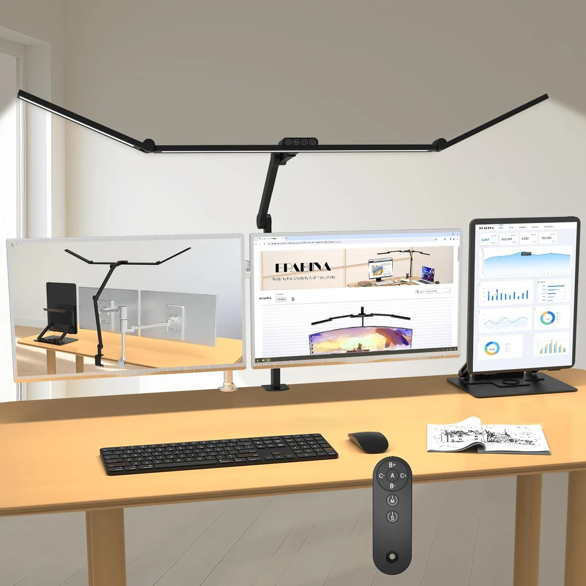  EPABINA FDDL13 36W 3000lm 47.4in 6500K desk lamp — product photo