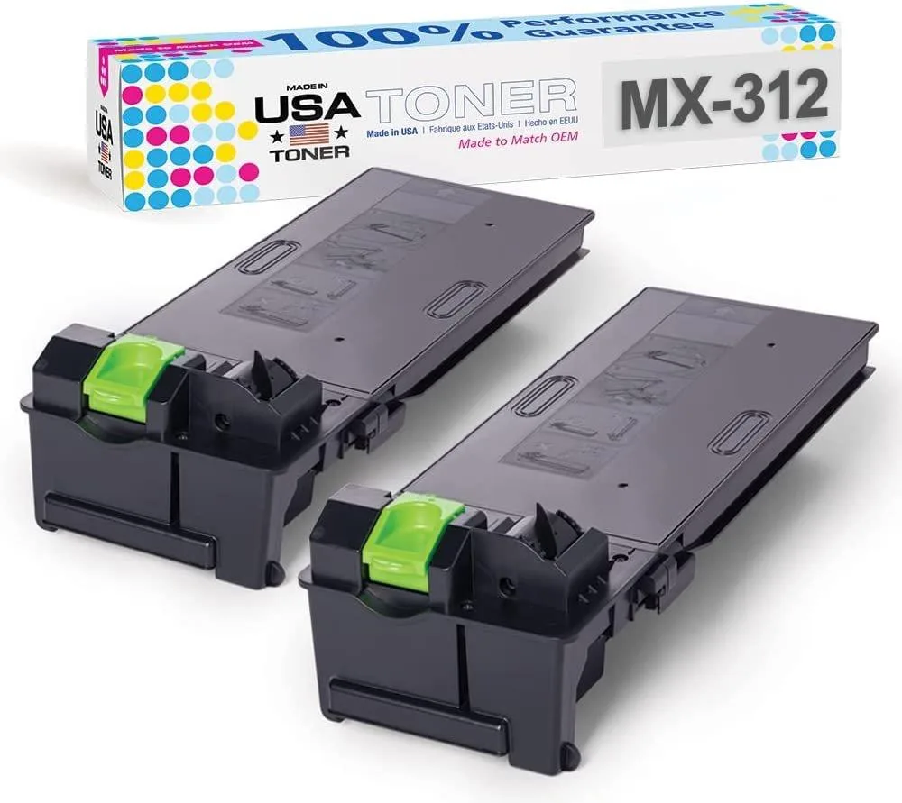 MADE IN USA TONER MADE IN USA TONER MX312NT Black Toner Cartridge 2-Pack — product photo
