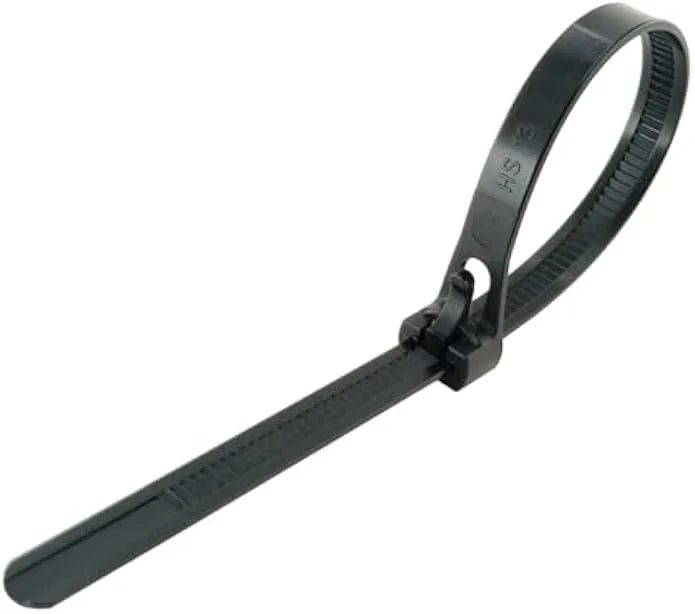 TAURKENAM TAURKENAM 10 Inch Releasable Cable Ties Black 100 Pack — product photo