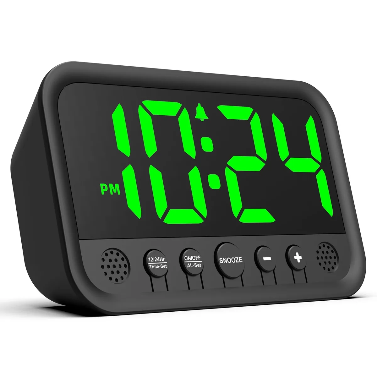 Small green LED clock with 1.5 inch display and USB-C port