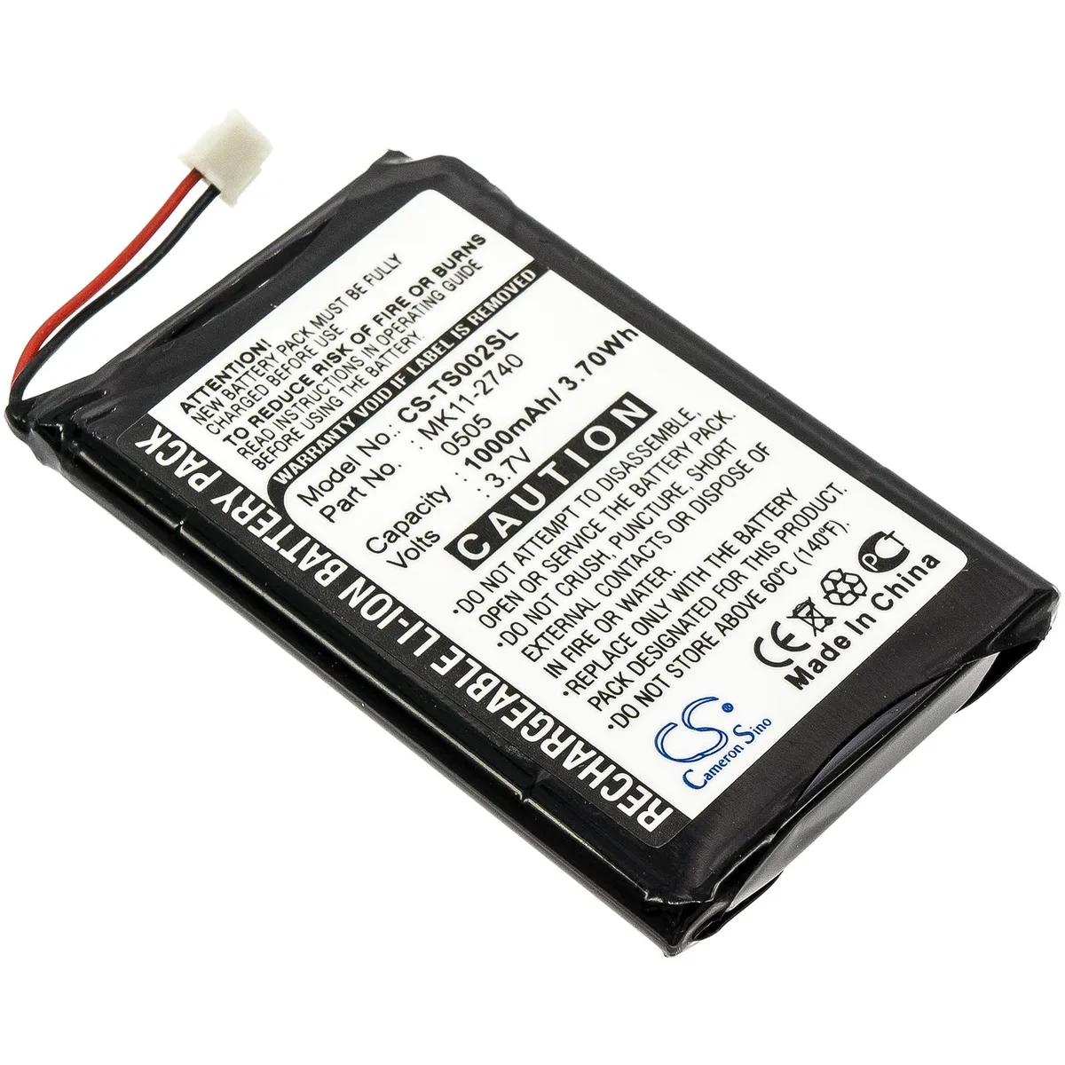 Cameron &amp; Co Cameron &amp; Co DS-CS-TS002SL battery 3.7V 1000mAh black — product photo