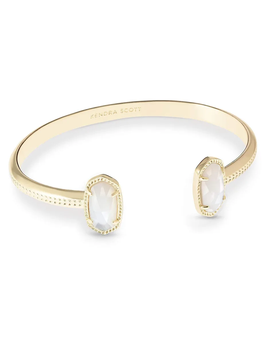 Kendra Scott Elton Cuff Bracelet 14k Gold-Plated Ivory Mother of Pearl — product photo