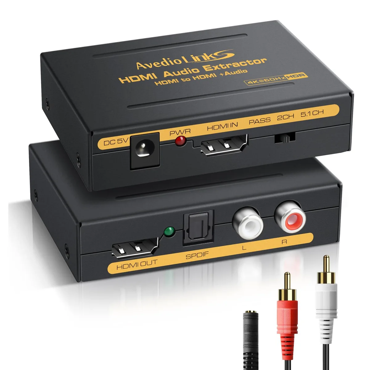 KEHIPI KEHIPI 4K 60Hz Black HDMI Audio Extractor Splitter — product photo