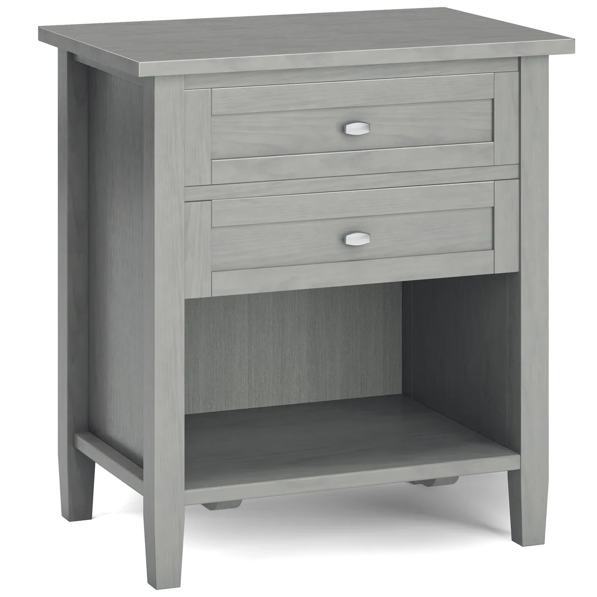 tuphen tuphen Bedroom Set Bedside Table Fog Grey 2-Drawer 16x24x26 — product photo