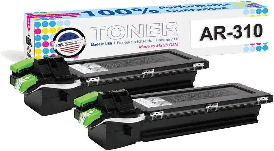MADE IN USA TONER MADE IN USA TONER Compatible Replacement for Sharp AR-310NT (Black, 2-Pack) toner cartridge — product photo