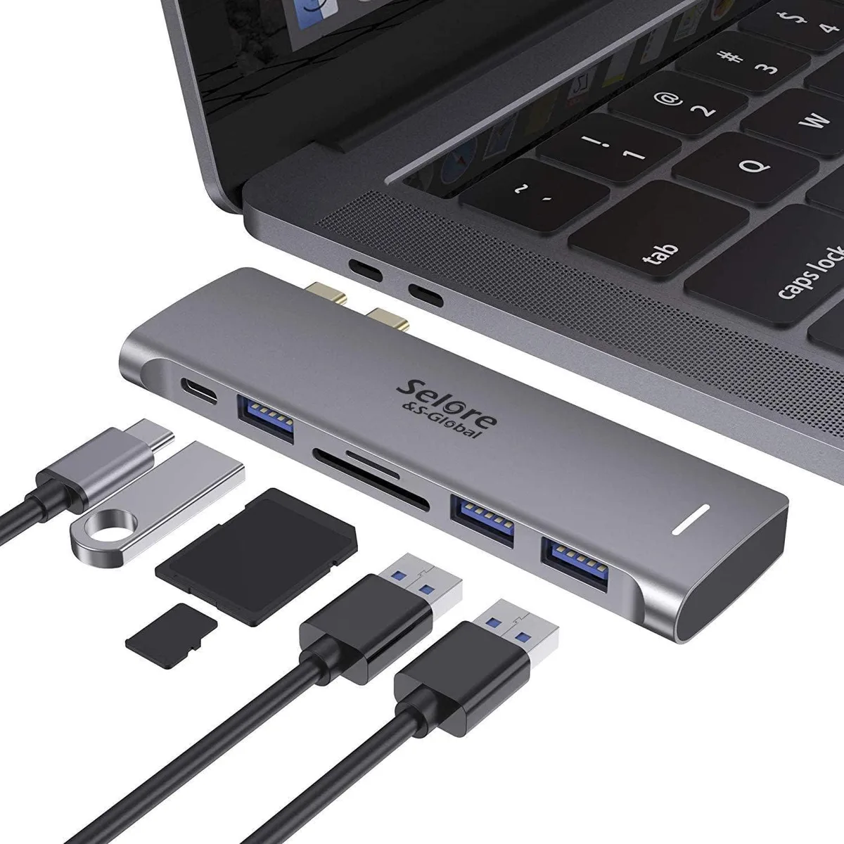 BFKK BFKK 6 in 1 USB-C Hub 13 15 16 100W Thunderbolt 3 — product photo
