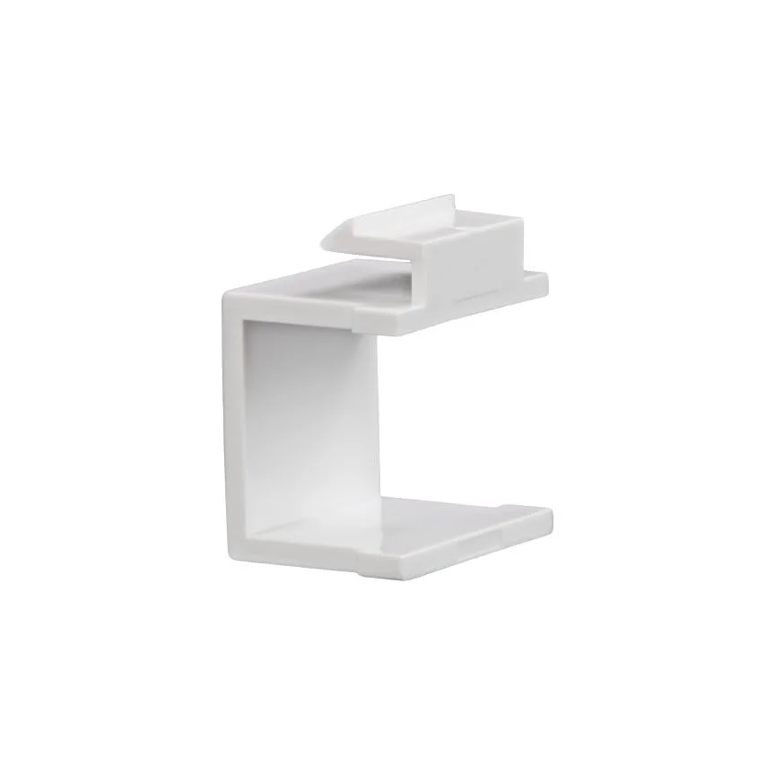 White rectangular keystone blank insert with smooth finish