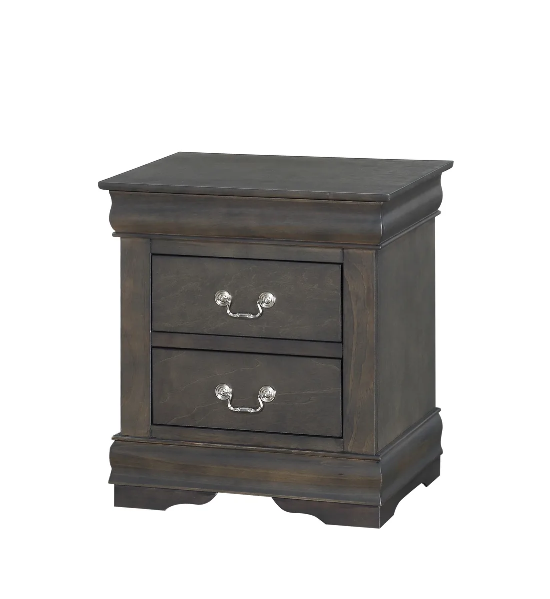 tuphen tuphen Dark Grey 2-Drawer Nightstand Bedroom Set — product photo