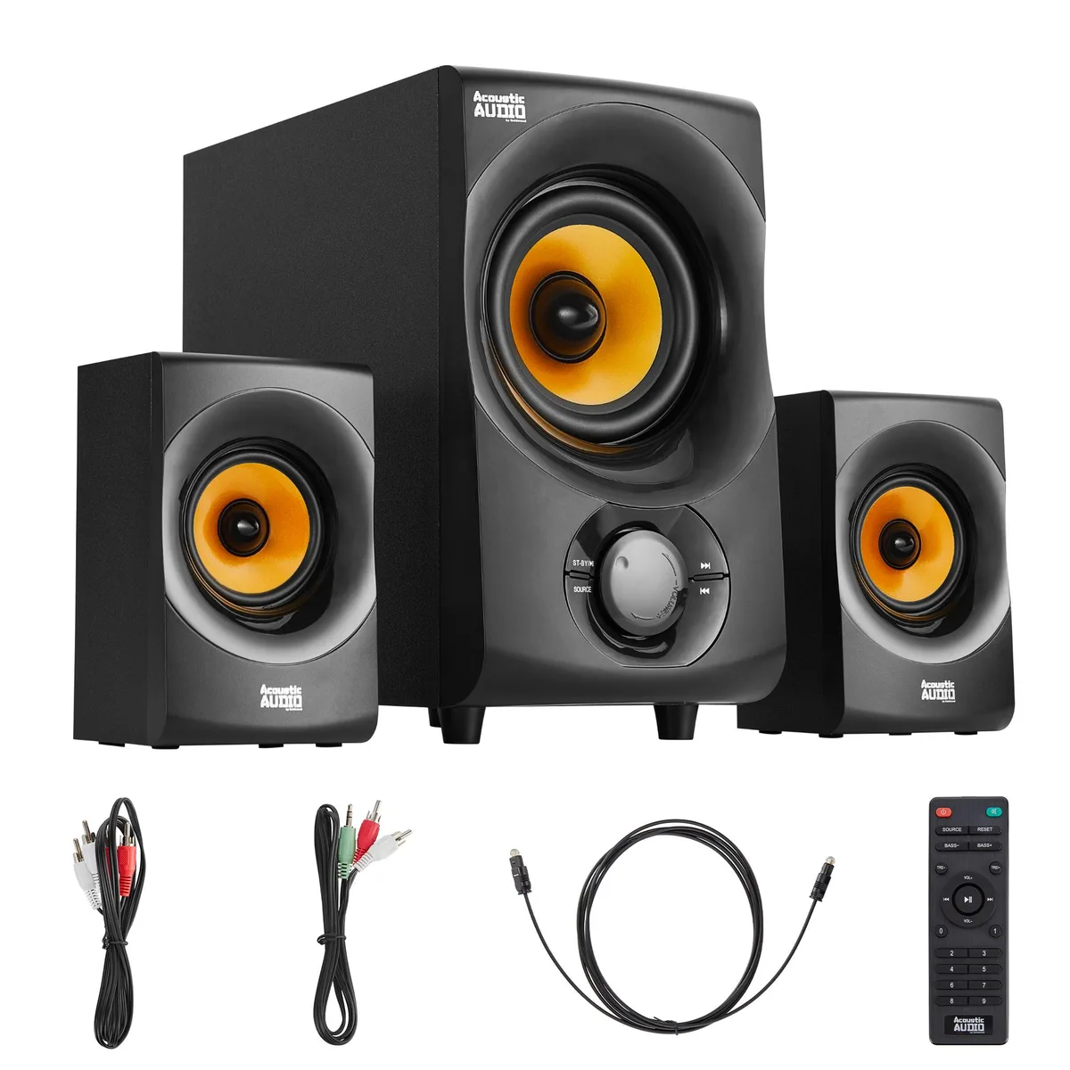 Acoustic Audio Acoustic Audio Goldwood AA2170 2.1 Bluetooth Home Audio Speaker Optical Aux USB SD — product photo